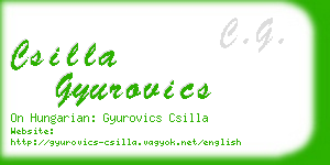 csilla gyurovics business card